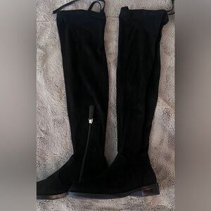 Antonio Melani over the knee black suede womens boots